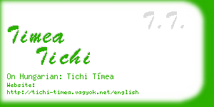 timea tichi business card